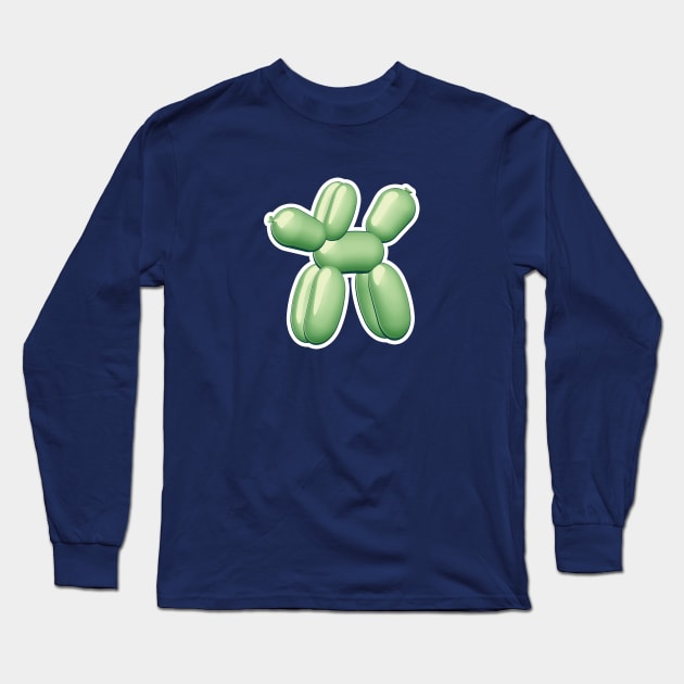 Balloon Dog Green Long Sleeve T-Shirt by AKdesign